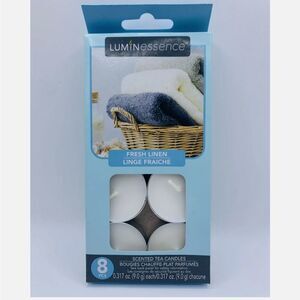8-Pack Fresh Linen Scented Tealight Candles